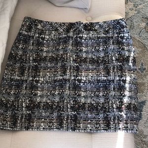 J crew mini skirt with blue plaid design! Size 2